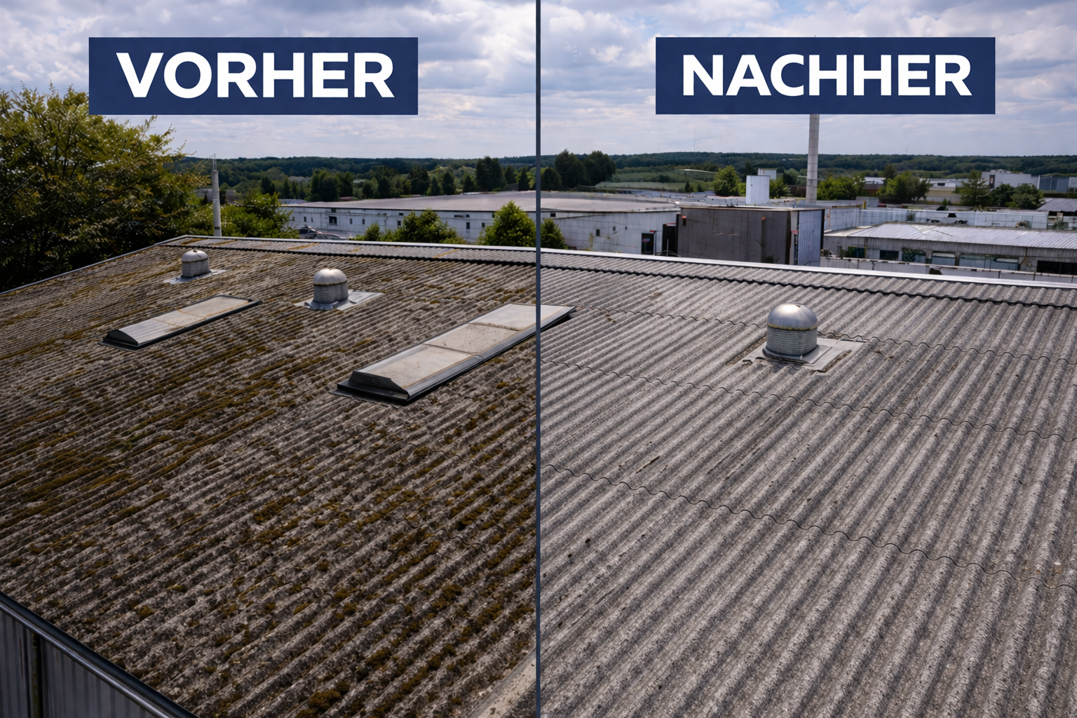 Dachreinigung mit Drohnen